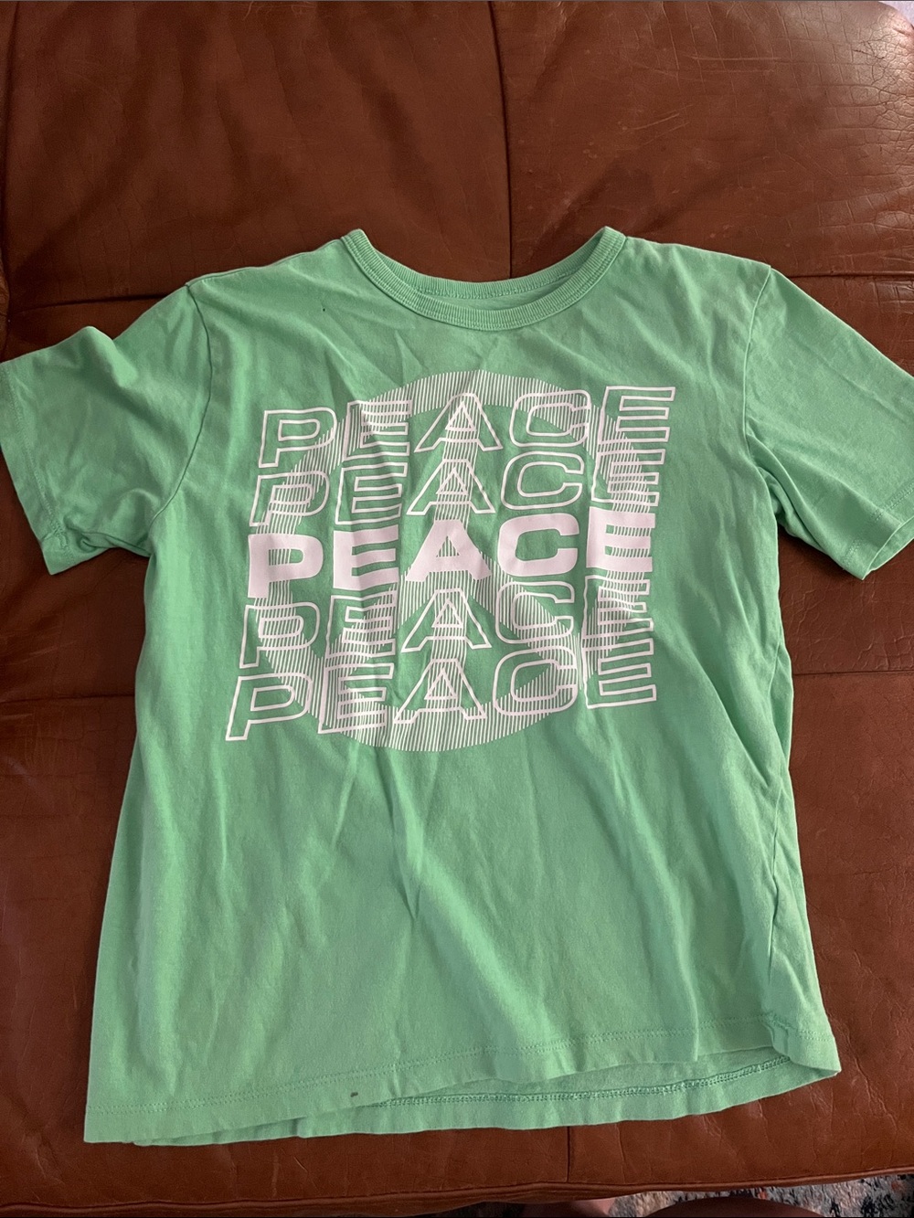 Kids' Mint Green 'Peace' Graphic Tee